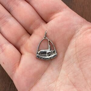Vintage Kinney 925 Sterling Silver "Old Cathedral St Louis" Pendant Charm